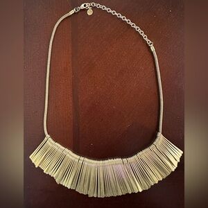 Stella & Dot gold fringe necklace